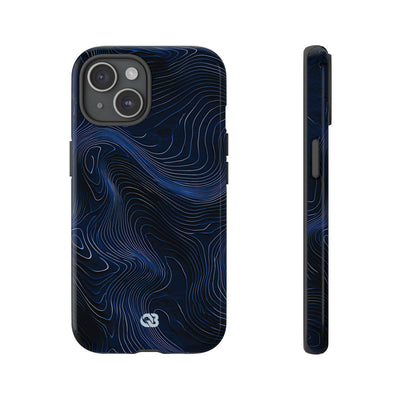 Blue Tough Phone Case for iPhone - Cobalt Contour Ridge