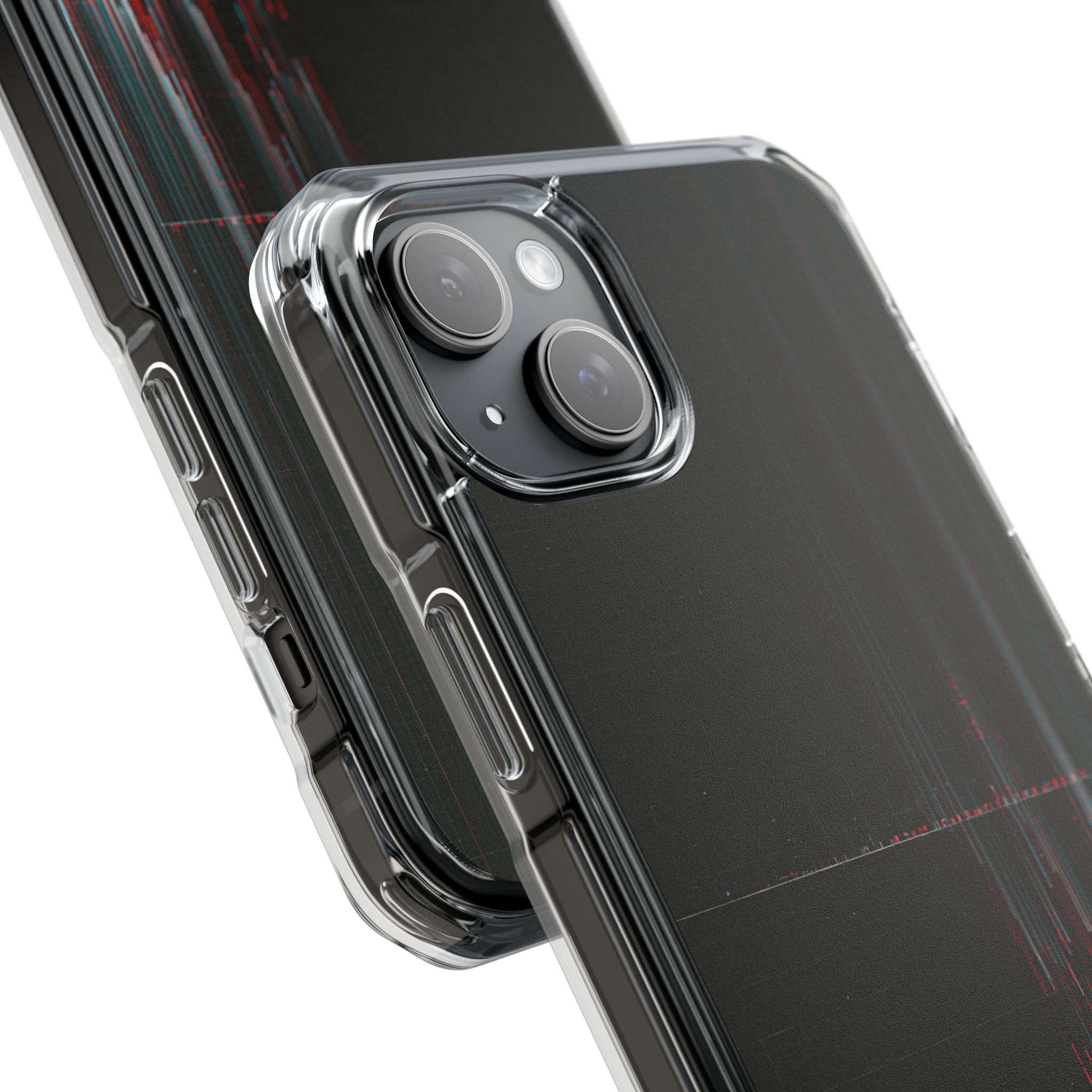 Black Impact MagSafe Phone Case for iPhone - Corrupted Data Stream