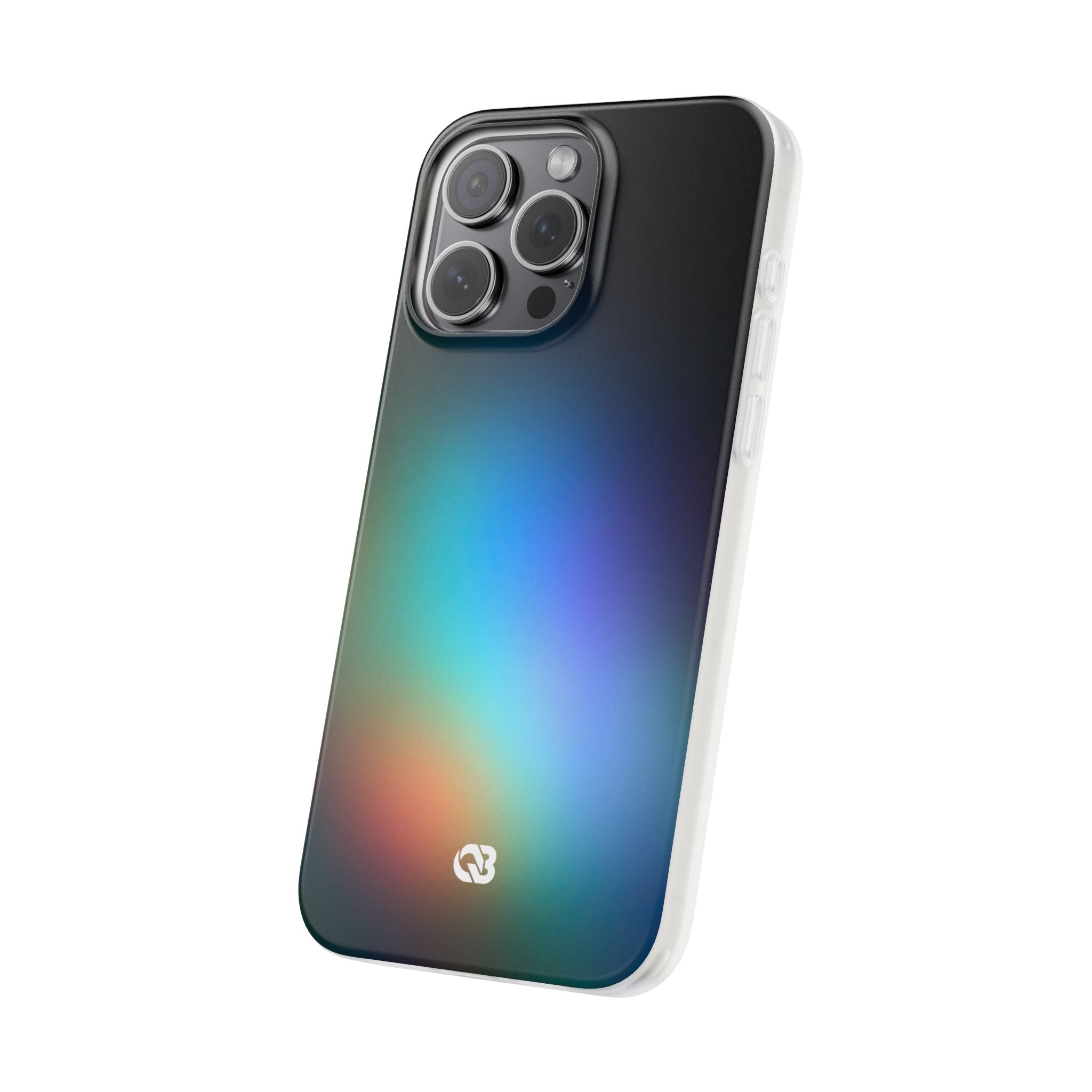 Black Lite Phone Case for iPhone - Electric Prism Grain