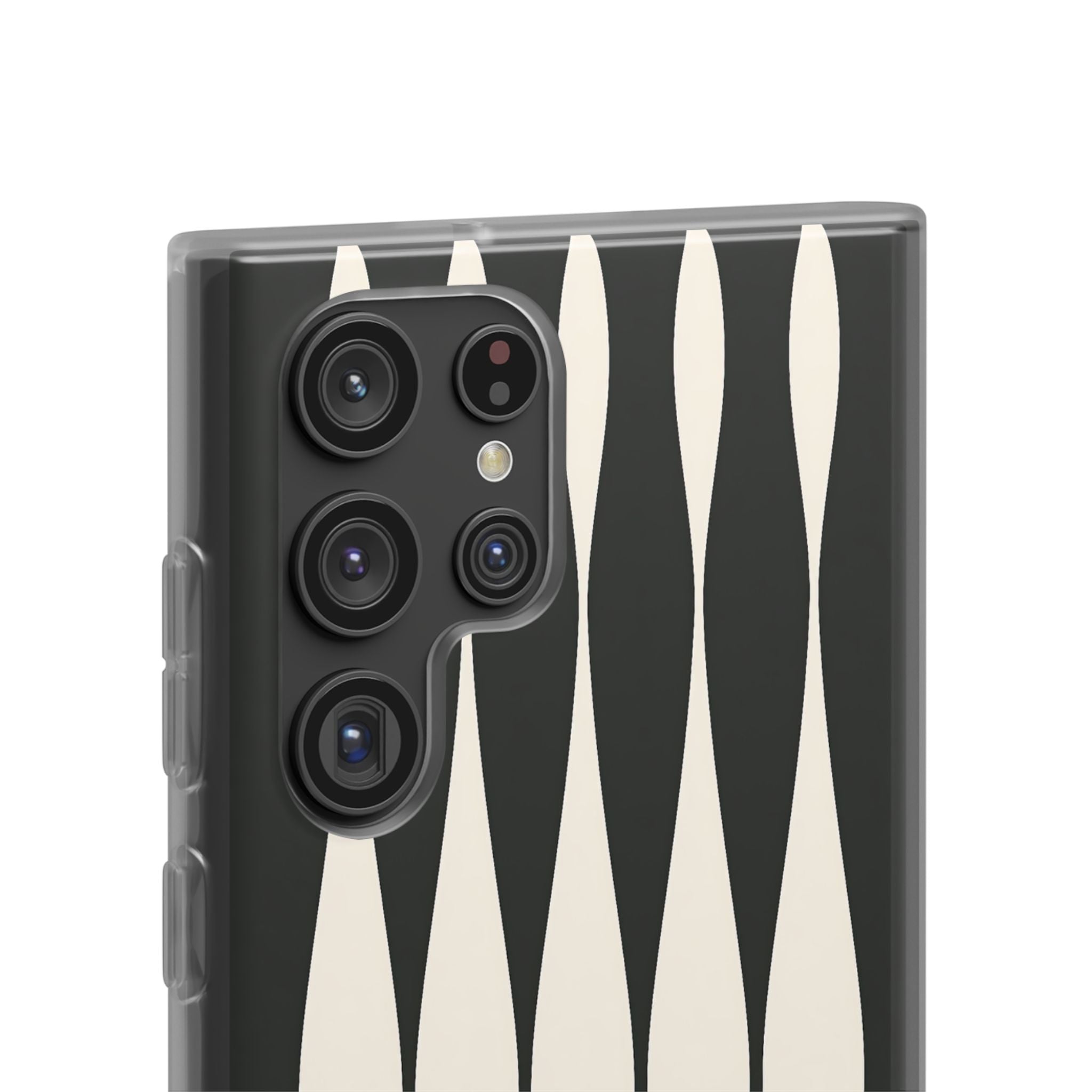 Black Lite Phone Case for Samsung - Ivory Spindle Grid