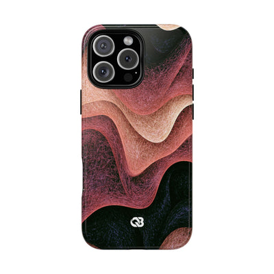 Rose Contour Waves · Tough Phone Case for iPhone · Pink