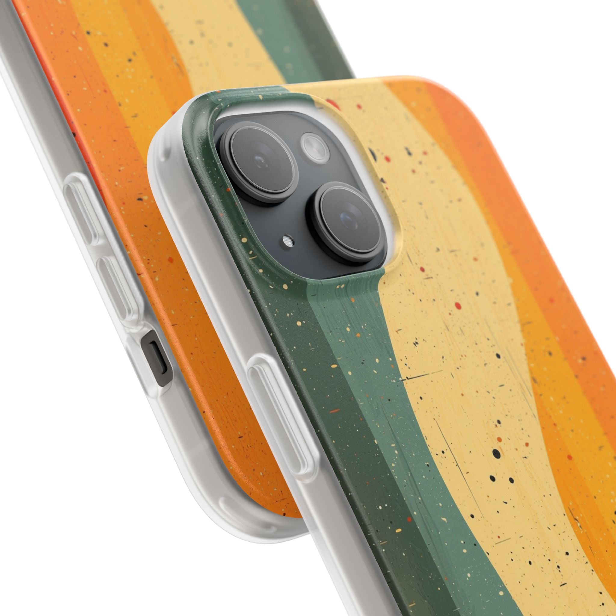 Kiharaava metsäverho iPhone 15 -pehmeä suojakotelo