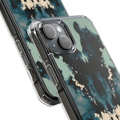 Rorschach Ink Void · Clear Impact Magnetic Phone Case for iPhone ·  Black