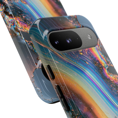 Prismatic Aura Flow · Tough Phone Case for Pixel ·  Blue
