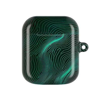 Emerald Topo Ridge · Hard Case for AirPods & AirPods Pro · Green