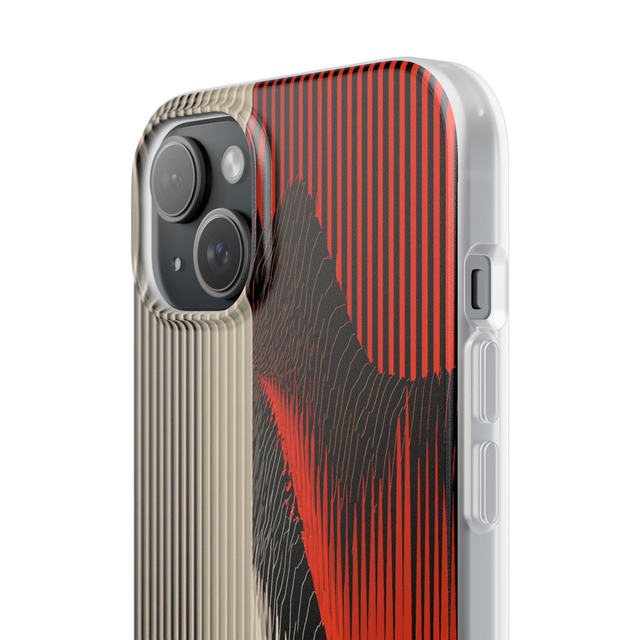 Red Lite Phone Case for iPhone - Crimson Pulse Topo