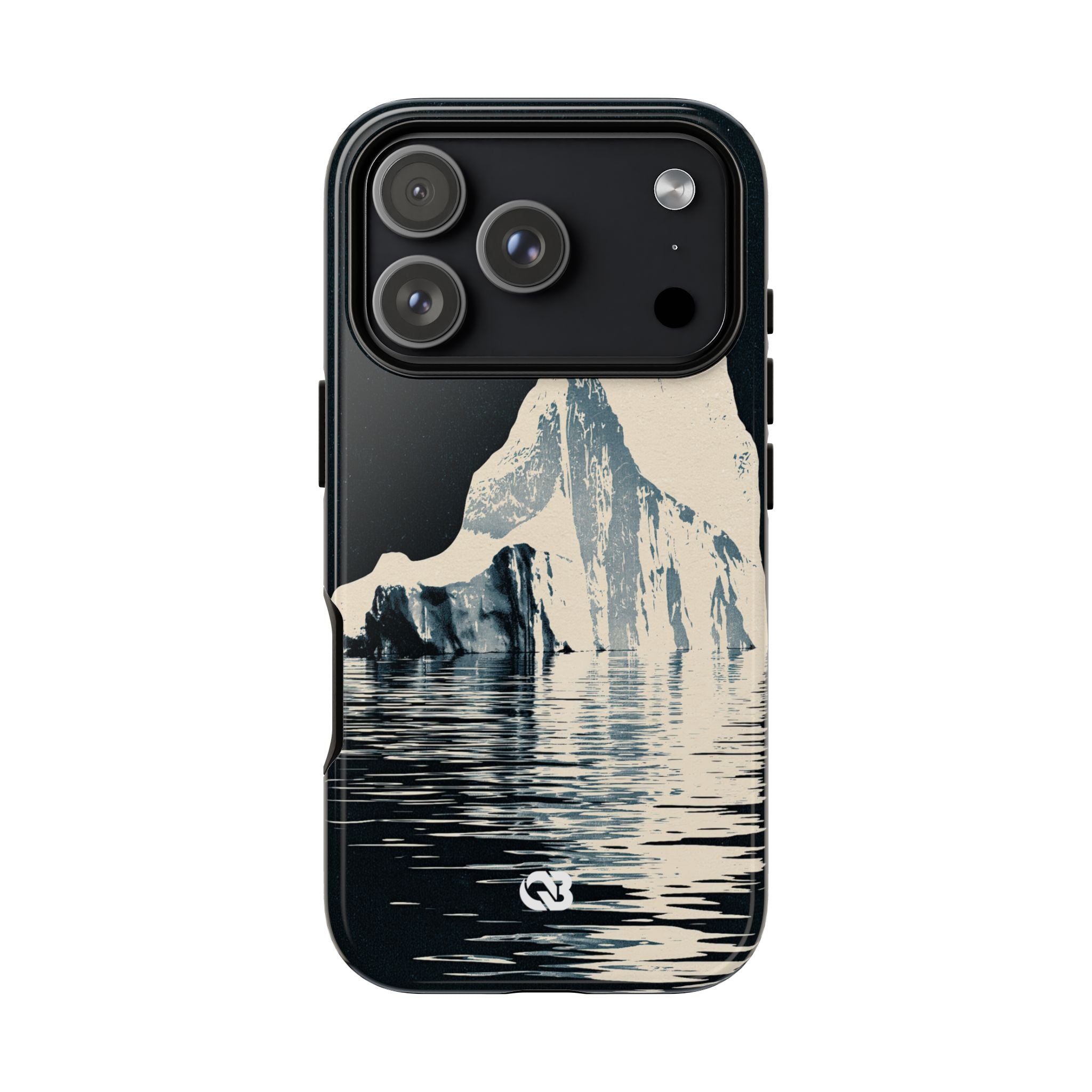 Blue Tough Phone Case for iPhone - Frozen Navy Monolith