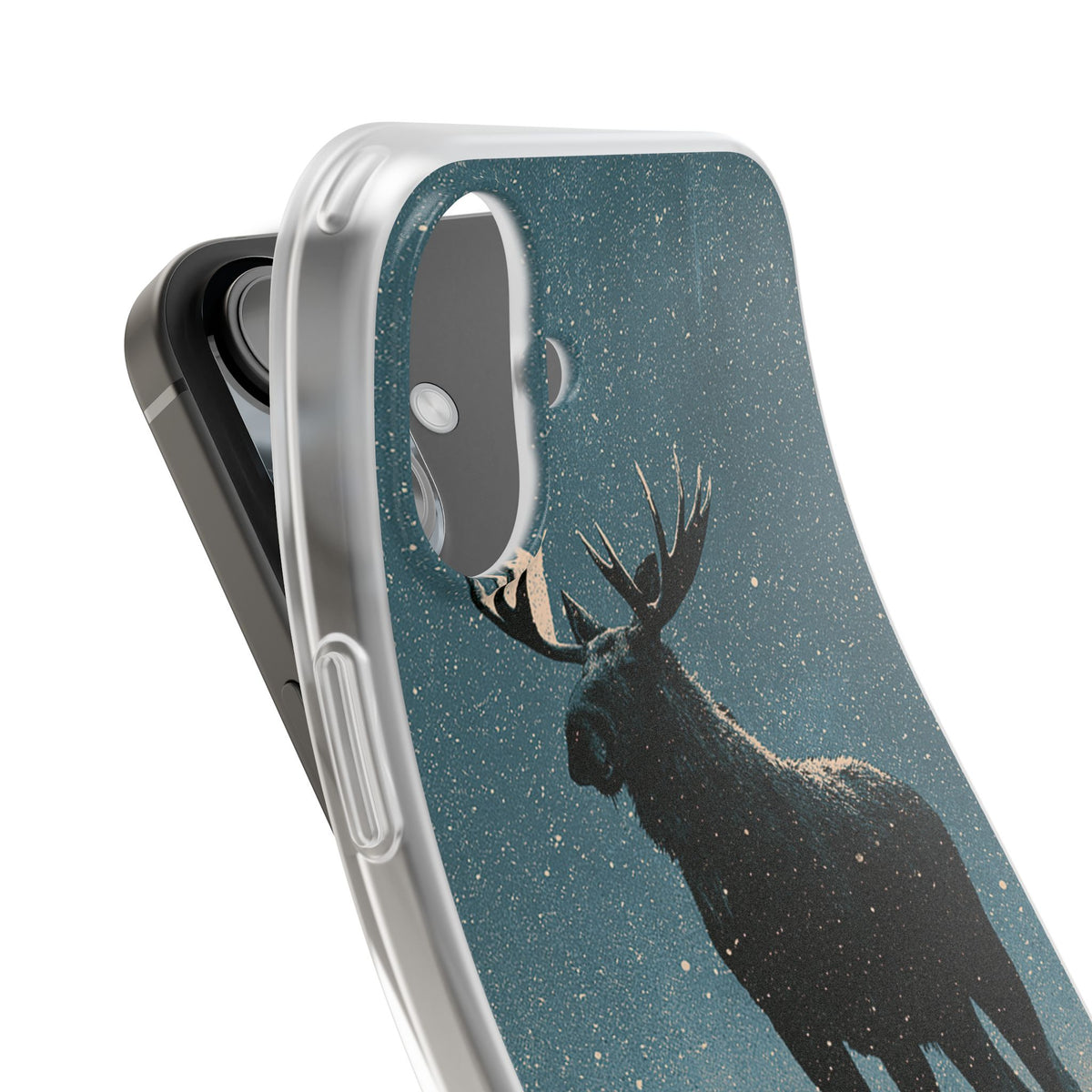 Nordic Boreal Moose · Lite Phone Case for iPhone ·  Blue