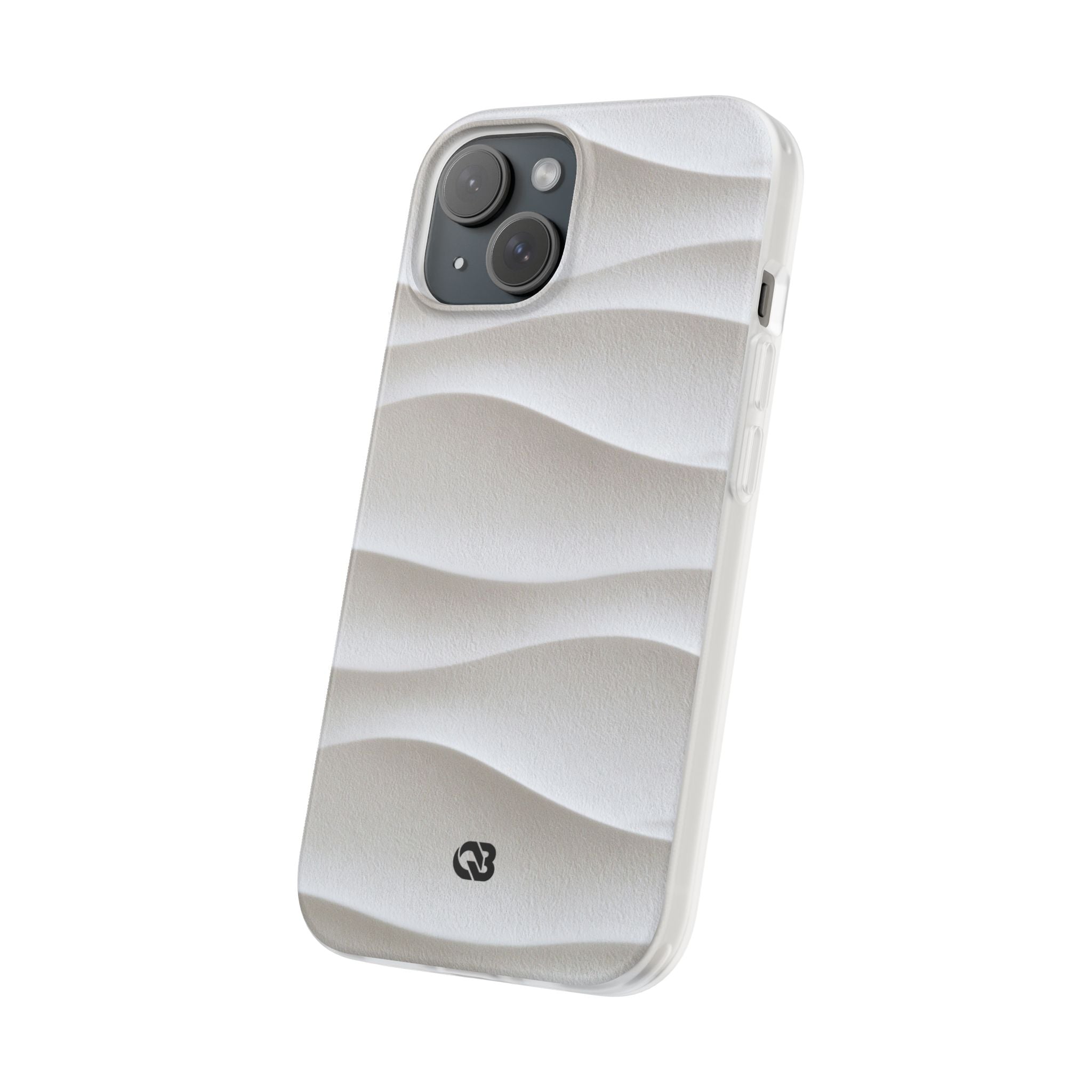White Lite Phone Case for iPhone - Arctic Flow Ridges