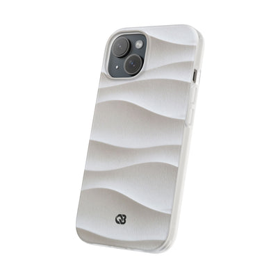 White Lite Phone Case for iPhone - Arctic Flow Ridges