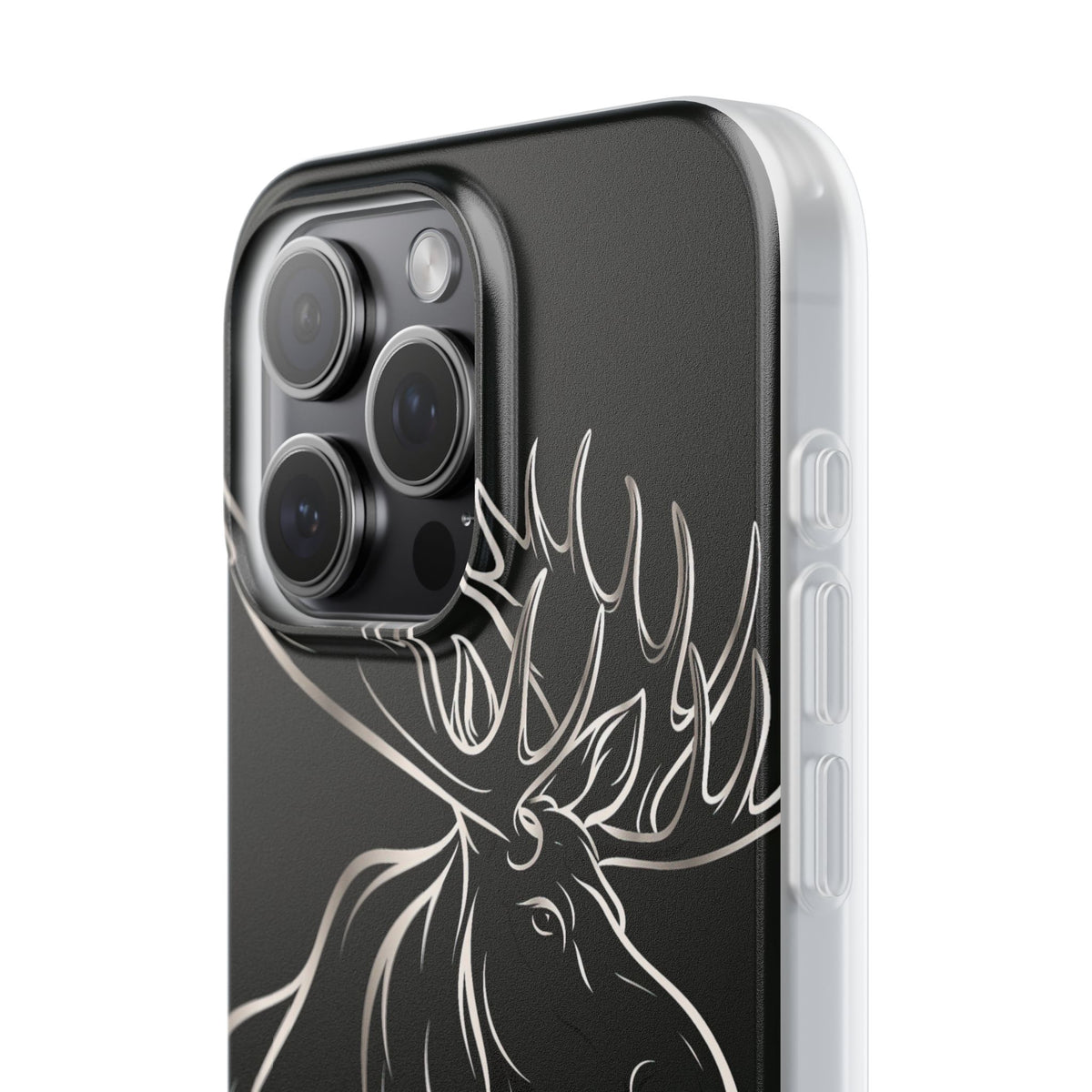 Nordic Moose Contour · Lite Phone Case for iPhone ·  Black