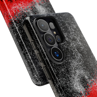 Crimson Noir Drip · Tough Phone Case for Samsung · Black
