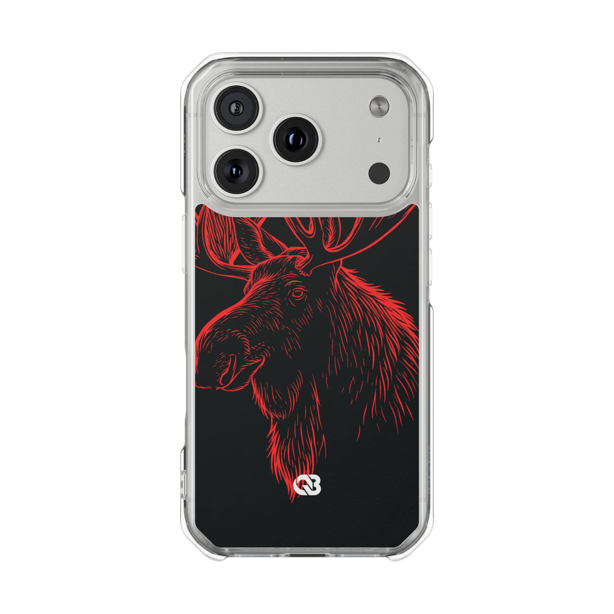 Nordic Elk · Clear Impact Magnetic Phone Case for iPhone · Black