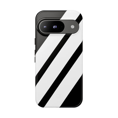 Obsidian White Bars · Tough etui na telefon dla Google Pixel