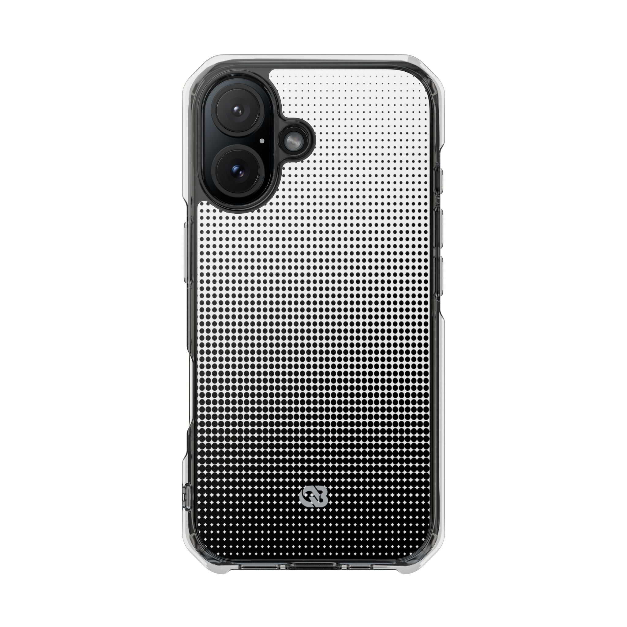 Black Impact MagSafe Phone Case for iPhone - Obsidian Halftone Flux