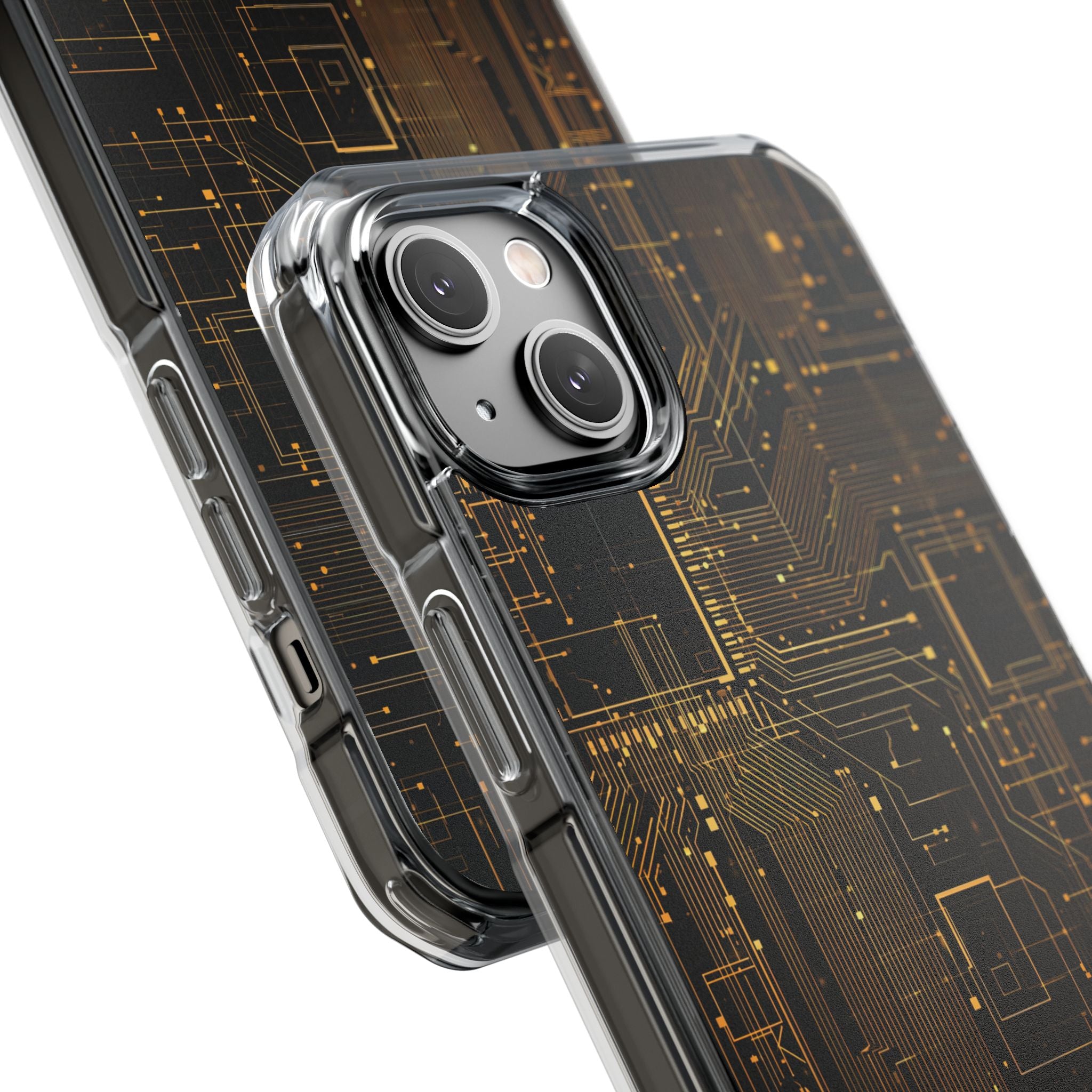 Gold Impact MagSafe Phone Case for iPhone - Amber Core Mainframe