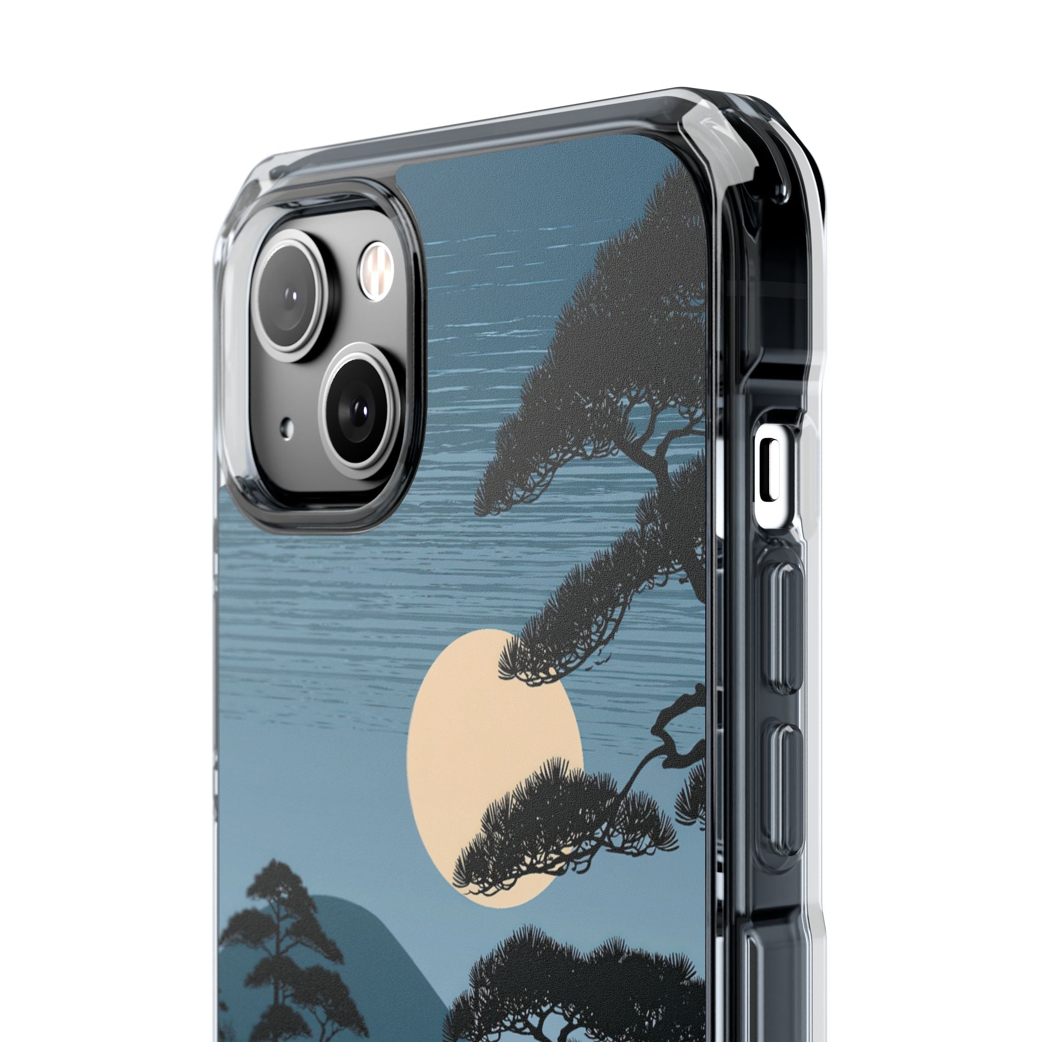 Blue Impact MagSafe Phone Case for iPhone - Midnight Kyoto Pine