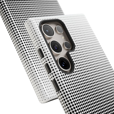 Black Tough Phone Case for Samsung - Obsidian Halftone Flux