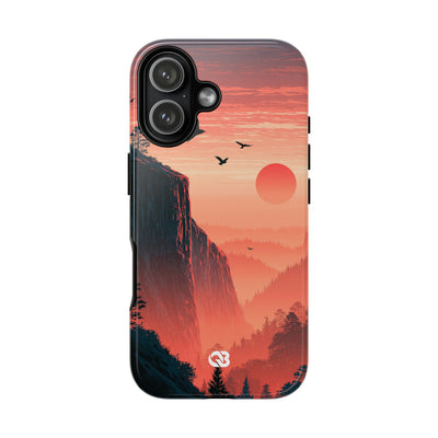 Orange Tough Phone Case for iPhone - Crimson Ridge Flight