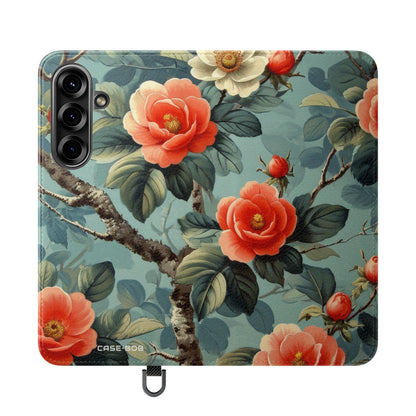 Pink Camellia - Samsung S25 Case - Wallet