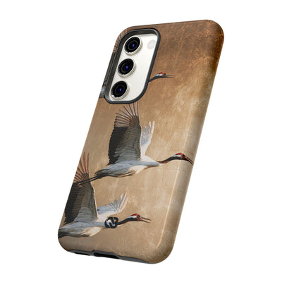 Golden Crane Flight · Tough Phone Case for Samsung · Gold