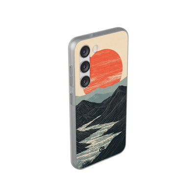 Beige Lite Phone Case for Samsung - Crimson Ridge Flow