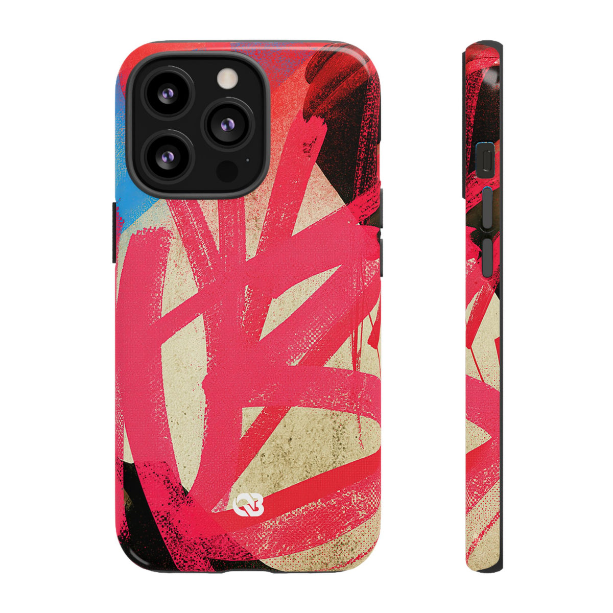 Neon Spray Tag · Tough Phone Case for iPhone · Pink