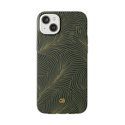 Green Lite Phone Case for iPhone - Dark Olive Plume