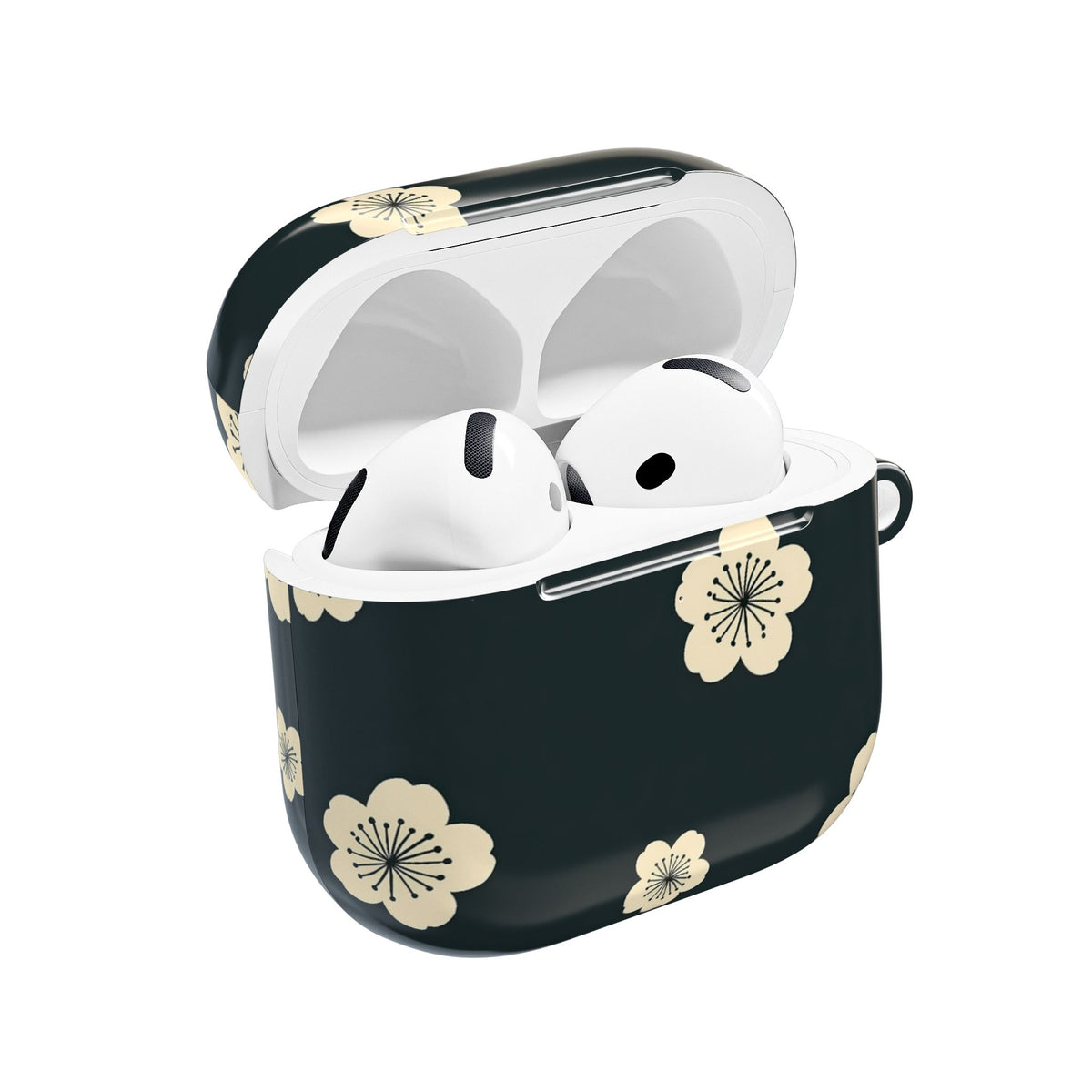 Midnight Sakura Bloom · Hard Case for AirPods & AirPods Pro · Black