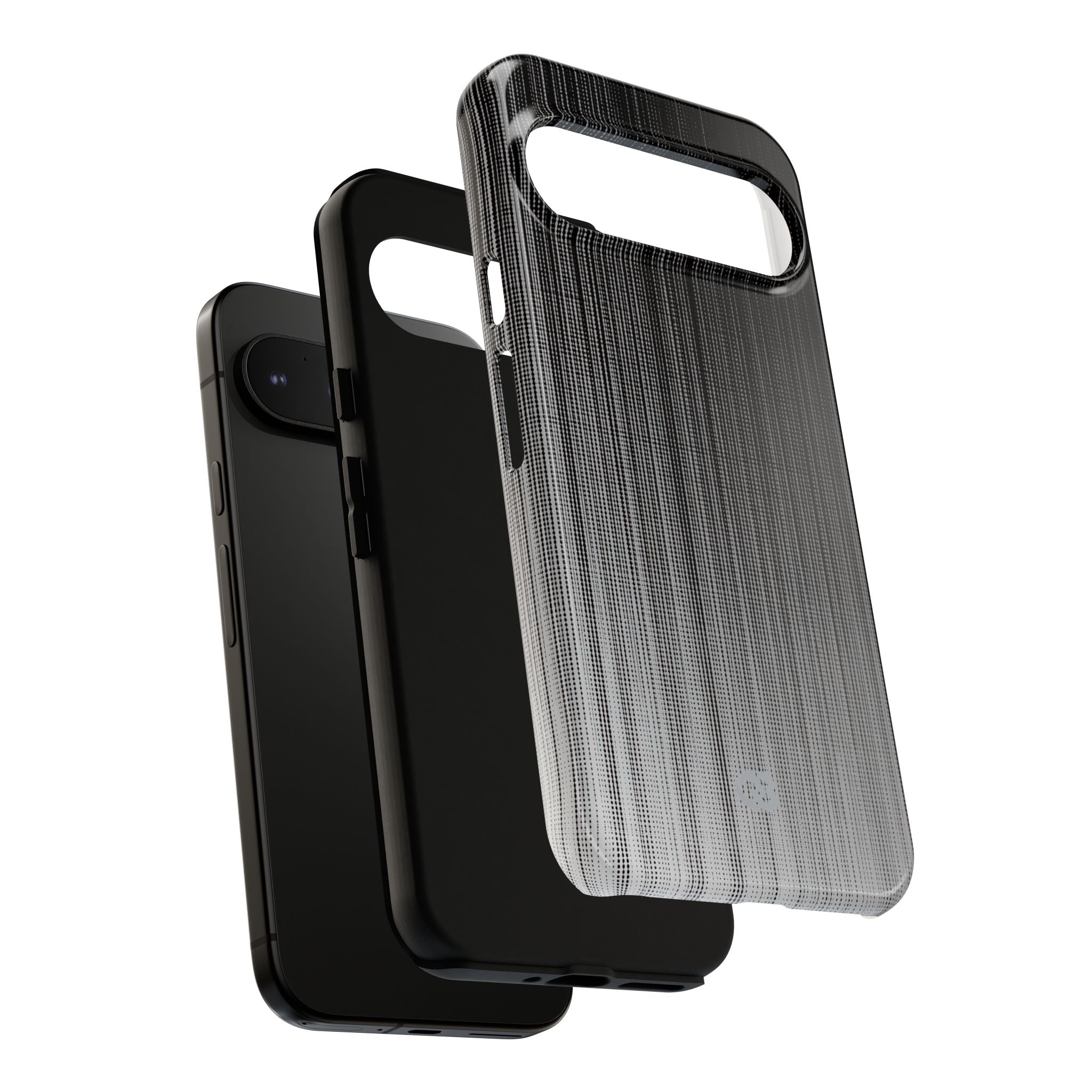 Grey Tough Phone Case for Google Pixel - Static Vertical Dither