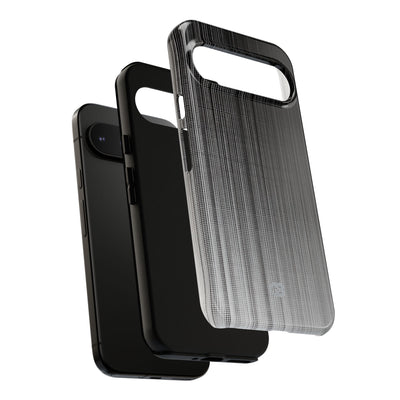 Grey Tough Phone Case for Google Pixel - Static Vertical Dither