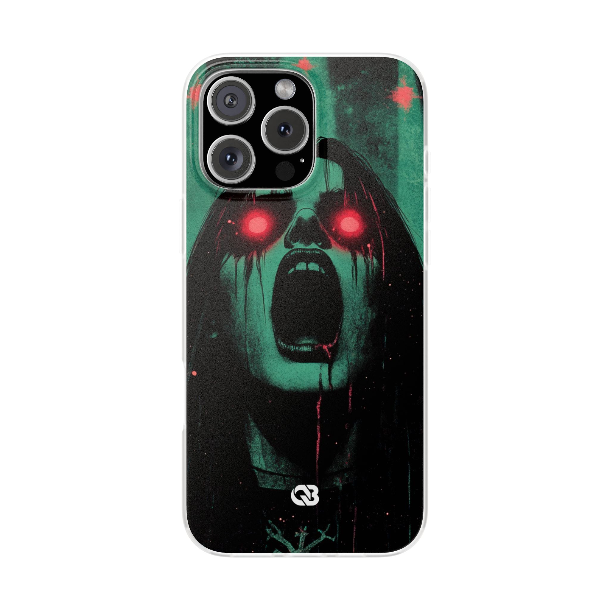 Crimson Emerald Scream · Soft Phone Case for iPhone