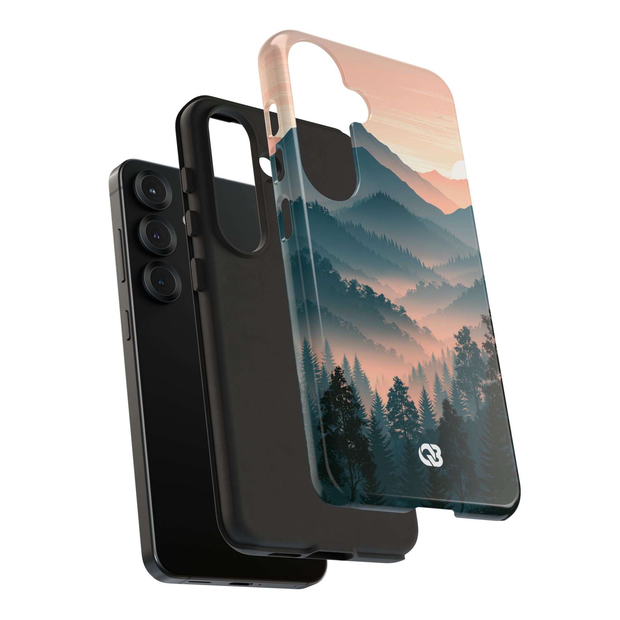 Teal Tough Phone Case for Samsung - Alpine Teal Horizon