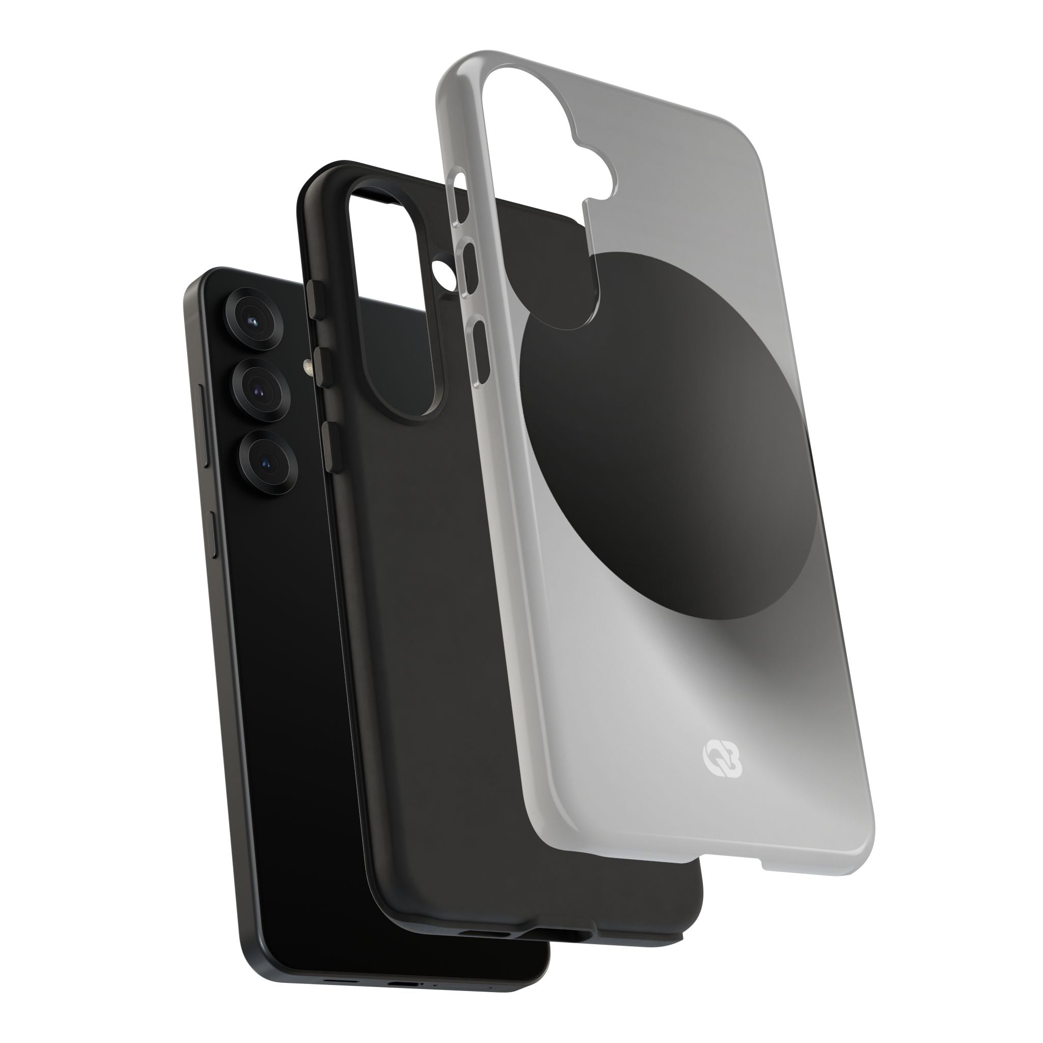 Grey Tough Phone Case for Samsung - Matte Onyx Sphere