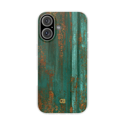 Teal Lite Phone Case for iPhone - Verdigris Copper Siding