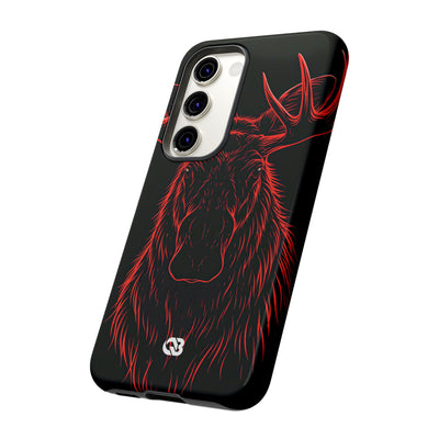 Nordic Moose Contour · Tough Phone Case for Samsung · Red