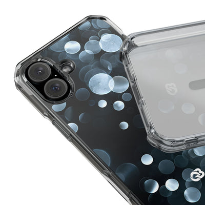 Black Impact MagSafe Phone Case for iPhone - Silver Orbit Glow