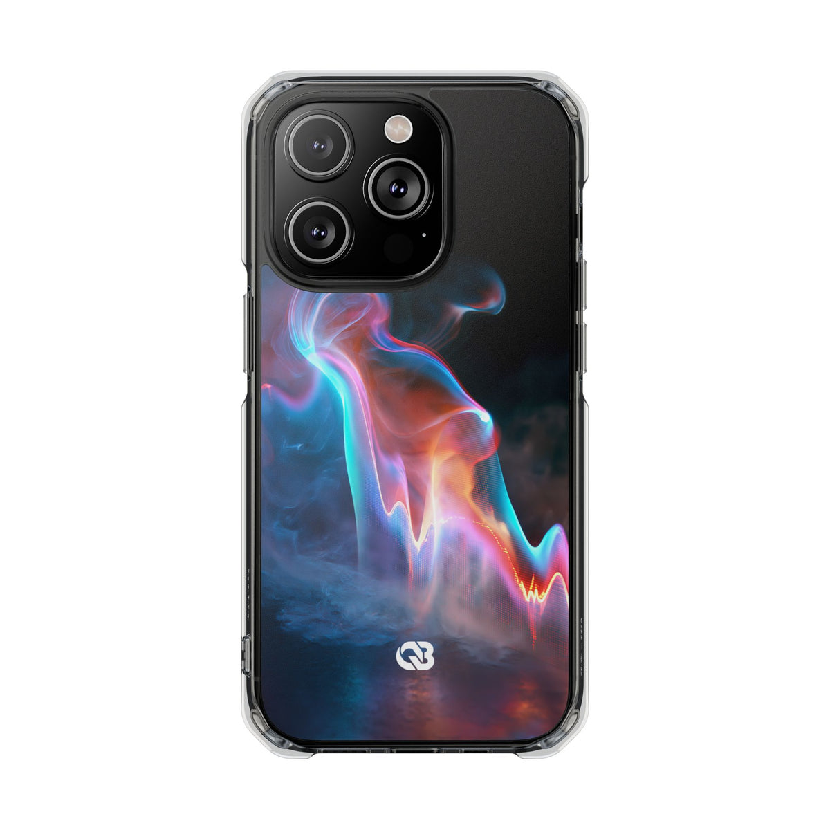Neon Waveform · Clear Impact Magnetic Phone Case for iPhone · Black