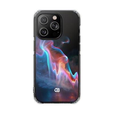 Neon Waveform · Clear Impact Magnetic Phone Case for iPhone · Black