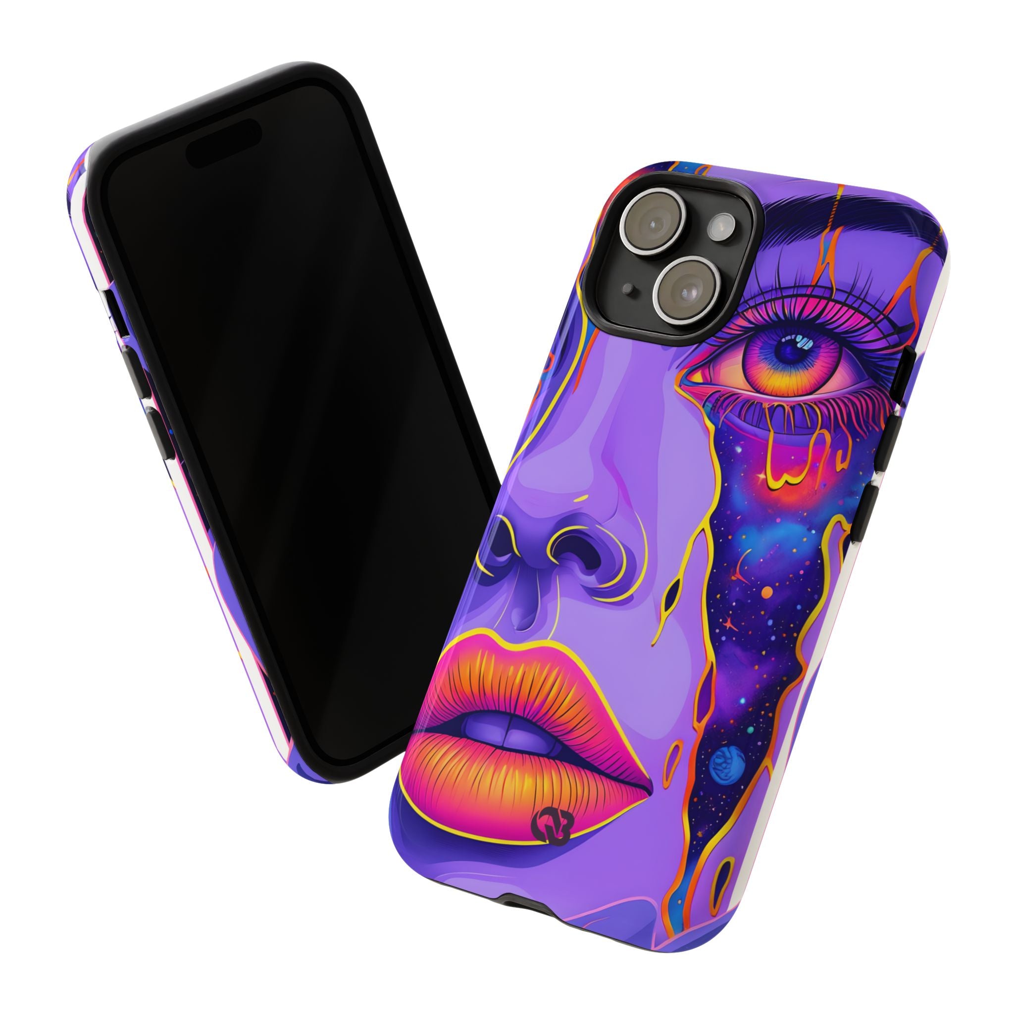 Violet Cosmic Gaze · Tough Custodia per iPhone