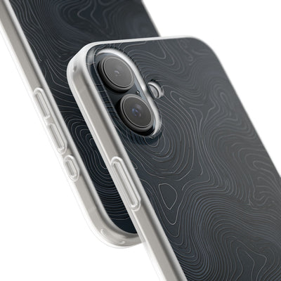 Black Lite Phone Case for iPhone - Obsidian Ridge Topo