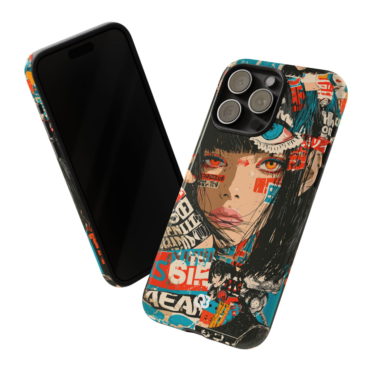 Shibuya Street Collage · Tough Phone Case for iPhone · Red