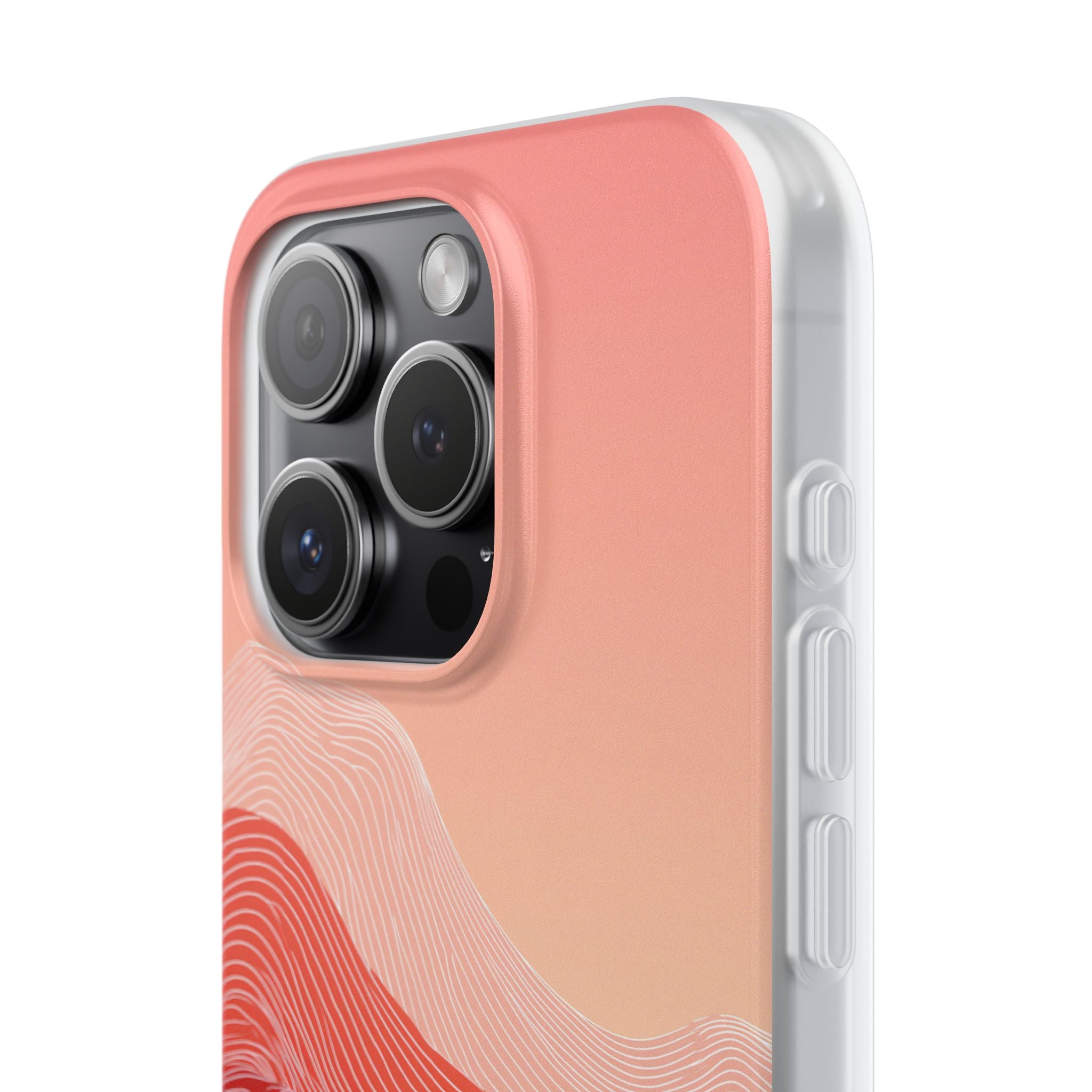 Red Lite Phone Case for iPhone - Crimson Ridge Contour