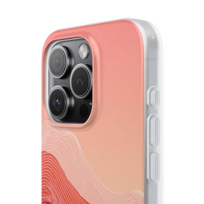 Red Lite Phone Case for iPhone - Crimson Ridge Contour