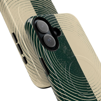 Green Tough 2.0 Magsafe Phone Case for iPhone - Evergreen Split Grain