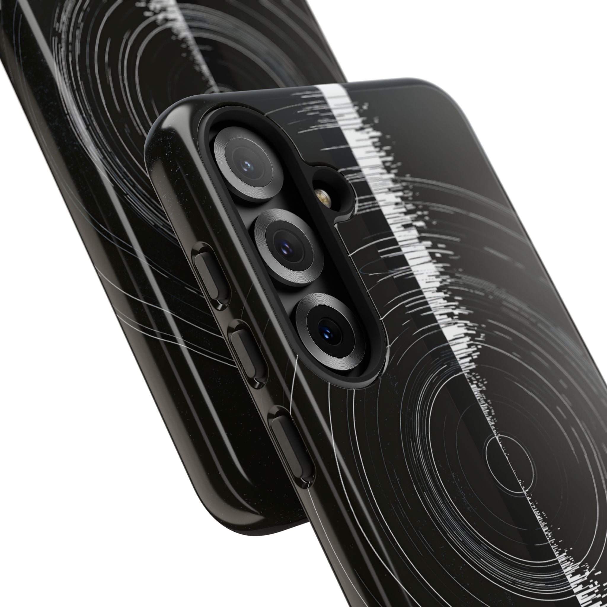 Black Tough Phone Case for Samsung - Obsidian Orbital Signal