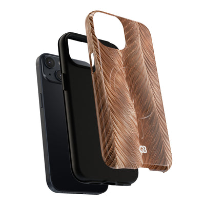 Rose Gold Weave · Tough 2.0 Magnetic Phone Case for iPhone · Brown