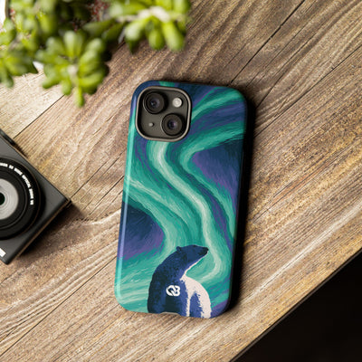 Arctic Aurora Bear · Tough Phone Case for iPhone · Teal
