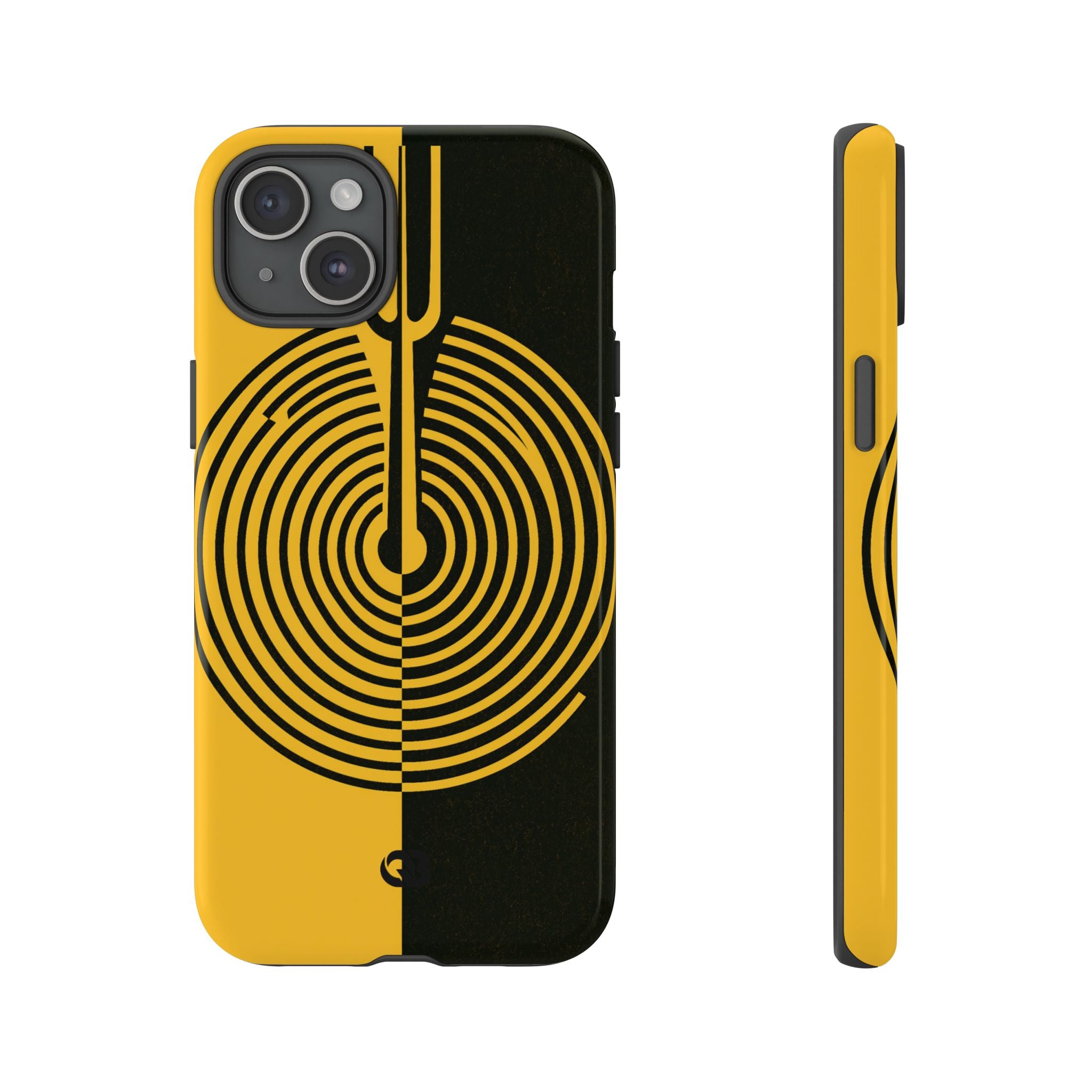 Yellow Tough Phone Case for iPhone - Voltage Sector Pulse