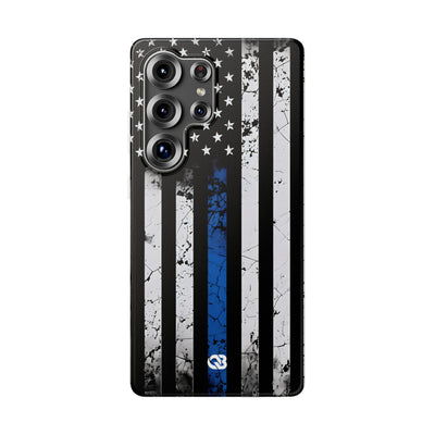 Gritty Cobalt Flag · Soft Handyhülle für Samsung
